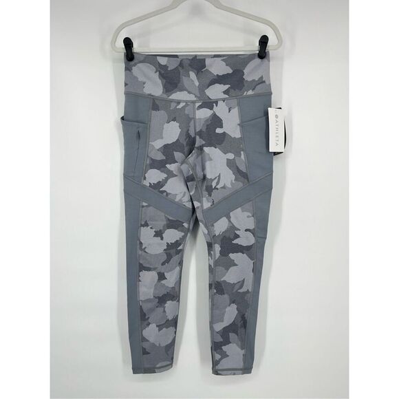 NEW Athleta All In Camo 7/8 Tight Sculptek Athletic Pockets Size Medium GreyCamo - Picture 2 of 8